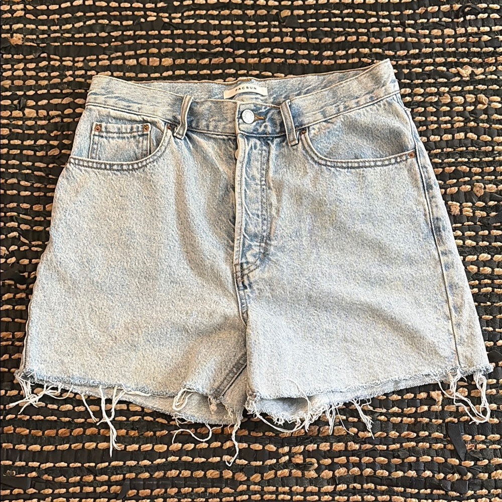 PacSun Blue Vintage Jean Shorts with Raw Hem
